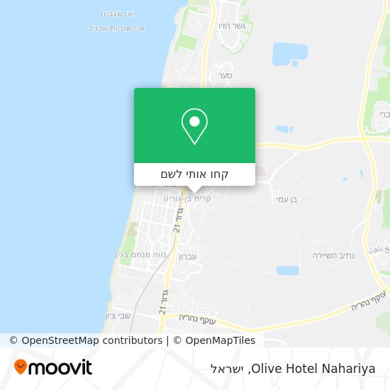 מפת Olive Hotel Nahariya