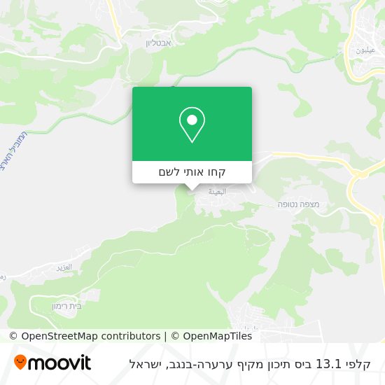 מפת קלפי 13.1 ביס תיכון מקיף ערערה-בנגב