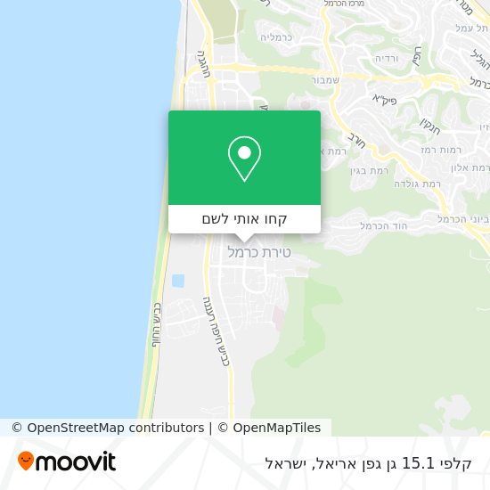 מפת קלפי 15.1 גן גפן אריאל