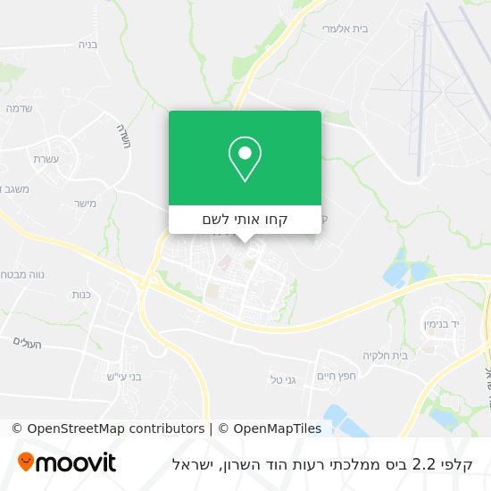 מפת קלפי 2.2 ביס ממלכתי רעות הוד השרון