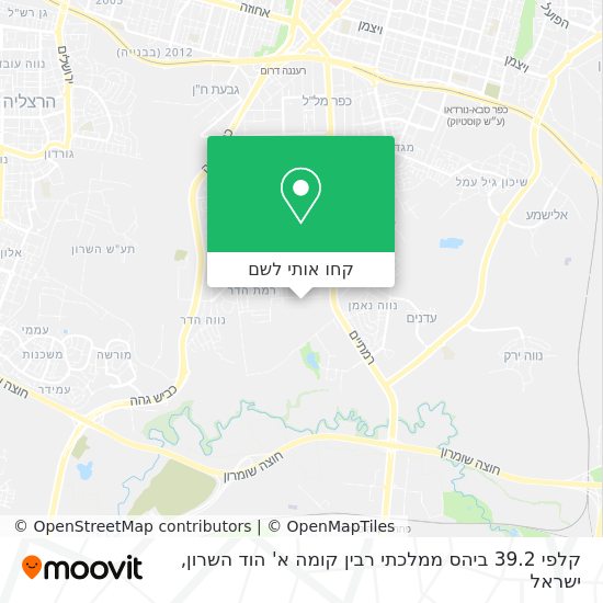 מפת קלפי 39.2 ביהס ממלכתי רבין קומה א' הוד השרון