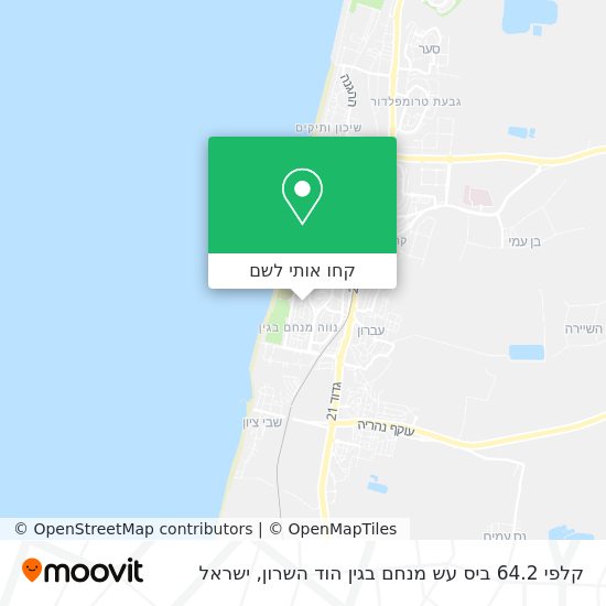 מפת קלפי 64.2 ביס עש מנחם בגין הוד השרון