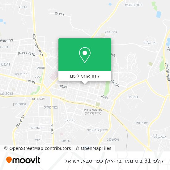 מפת קלפי 31 ביס ממד בר-אילן כפר סבא