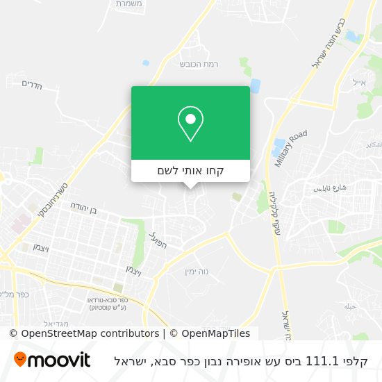 מפת קלפי 111.1 ביס עש אופירה נבון כפר סבא