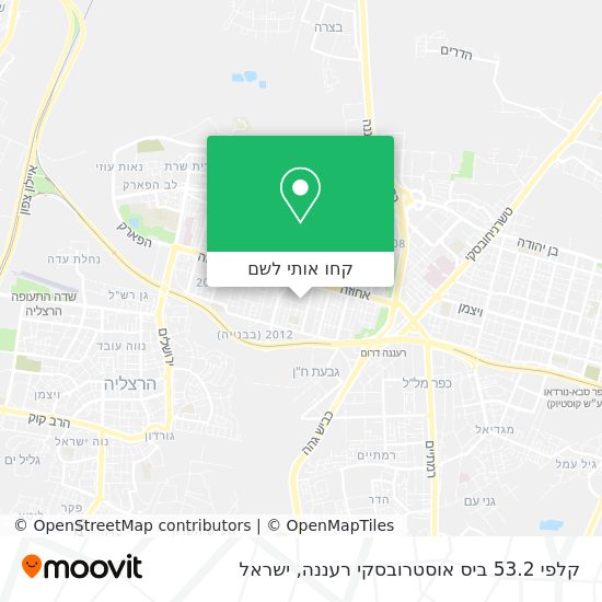 מפת קלפי 53.2 ביס אוסטרובסקי רעננה