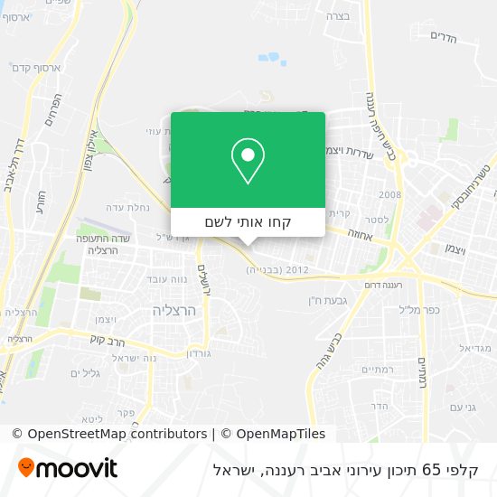 מפת קלפי 65 תיכון עירוני אביב רעננה