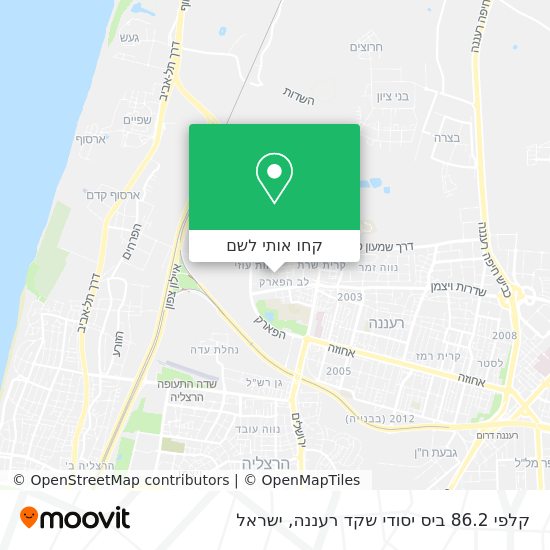 מפת קלפי 86.2 ביס יסודי שקד רעננה