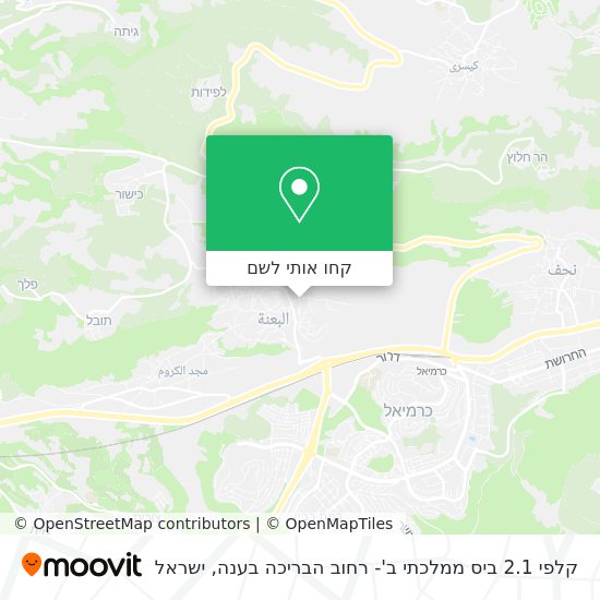 מפת קלפי 2.1 ביס ממלכתי ב'- רחוב הבריכה בענה