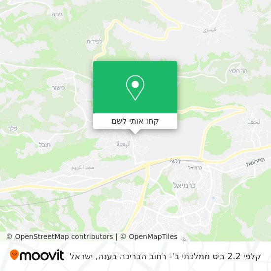 מפת קלפי 2.2 ביס ממלכתי ב'- רחוב הבריכה בענה