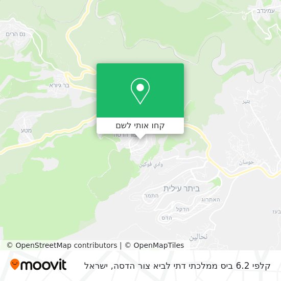 מפת קלפי 6.2 ביס ממלכתי דתי לביא צור הדסה