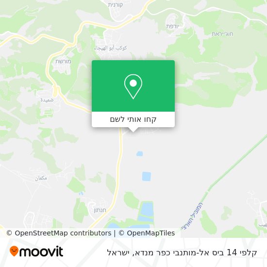 מפת קלפי 14 ביס אל-מותנבי כפר מנדא