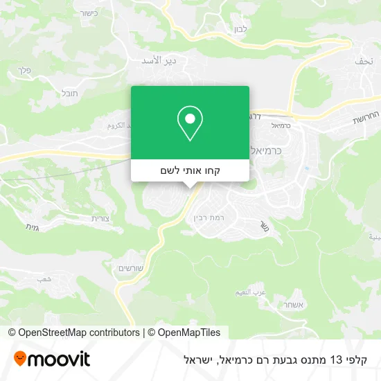 מפת קלפי 13 מתנס גבעת רם כרמיאל