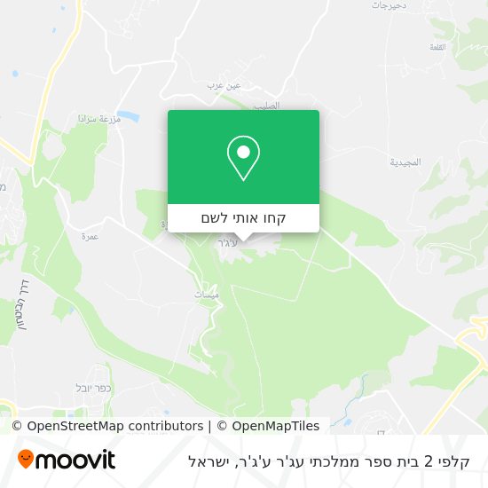 מפת קלפי 2 בית ספר ממלכתי עג'ר ע'ג'ר