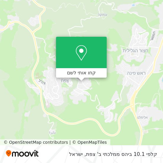 מפת קלפי 10.1 ביהס ממלכתי ב' צפת