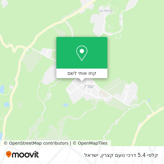 מפת קלפי 5.4 דרכי נועם קצרין