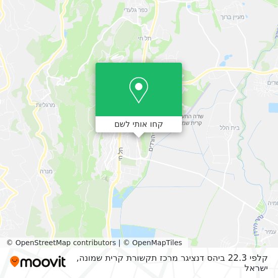 מפת קלפי 22.3 ביהס דנציגר מרכז תקשורת קרית שמונה
