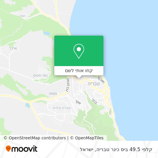 מפת קלפי 49.5 ביס כינר טבריה