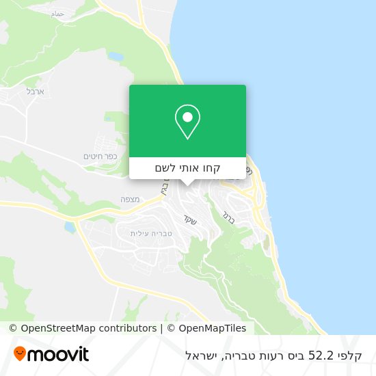 מפת קלפי 52.2 ביס רעות טבריה