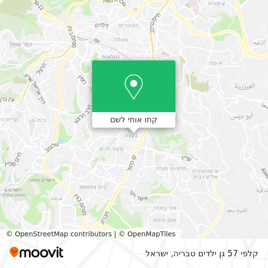 מפת קלפי 57 גן ילדים טבריה