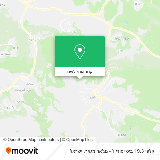 מפת קלפי 19.3 ביס יסודי ו' - מג'אר מגאר
