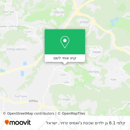 מפת קלפי 6.1 גן ילדים שכונת ג'ואמיס זרזיר