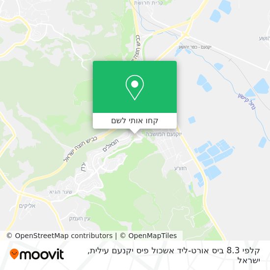 מפת קלפי 8.3 ביס אורט-ליד אשכול פיס יקנעם עילית