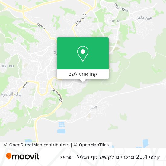 מפת קלפי 21.4 מרכז יום לקשיש נוף הגליל