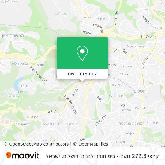 מפת קלפי 272.3 נועם - ביס תורני לבנות ירושלים