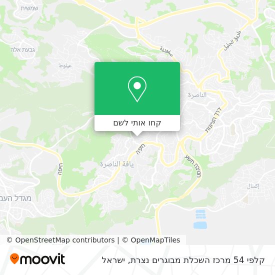 מפת קלפי 54 מרכז השכלת מבוגרים נצרת