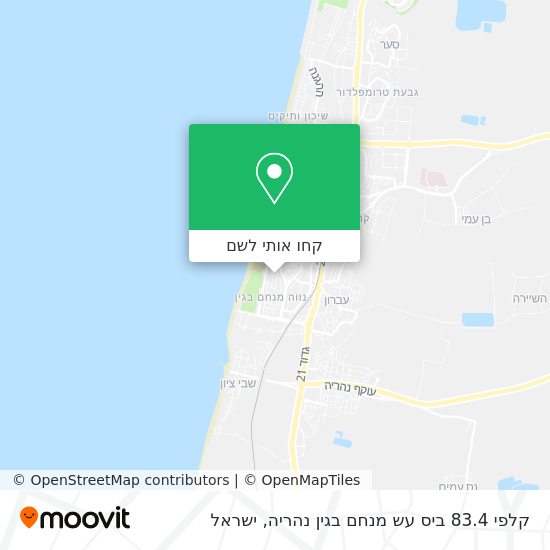 מפת קלפי 83.4 ביס עש מנחם בגין נהריה