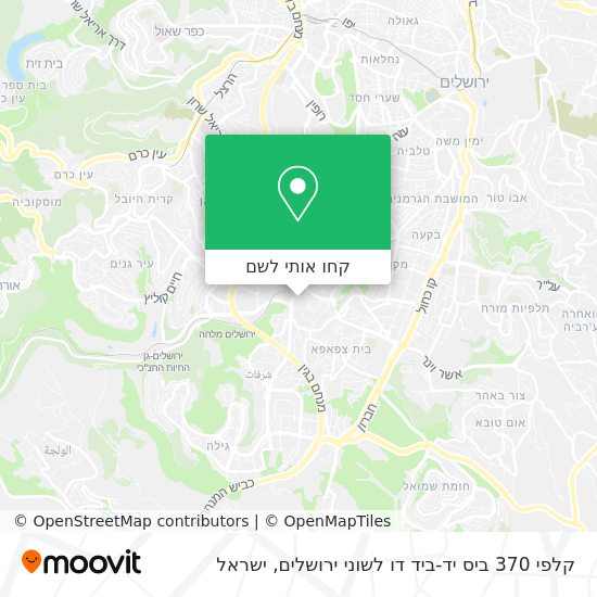 מפת קלפי 370 ביס יד-ביד דו לשוני ירושלים