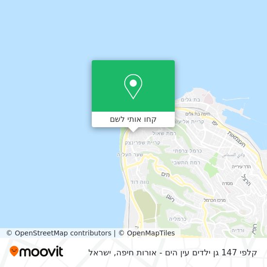 מפת קלפי 147 גן ילדים עין הים - אורות חיפה