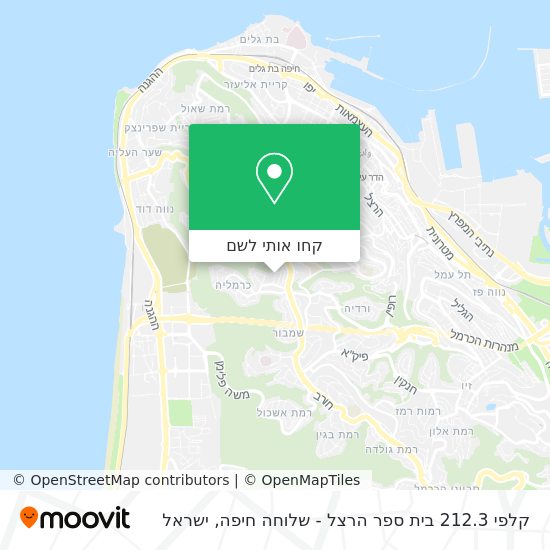 מפת קלפי 212.3 בית ספר הרצל - שלוחה חיפה