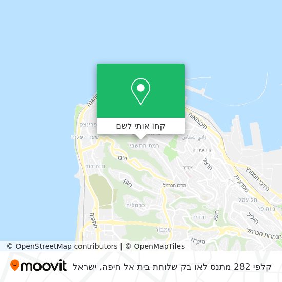מפת קלפי 282 מתנס לאו בק שלוחת בית אל חיפה