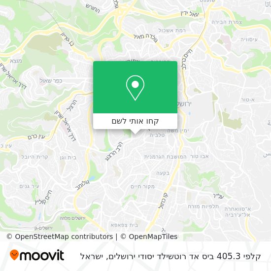 מפת קלפי 405.3 ביס אד רוטשילד יסודי ירושלים