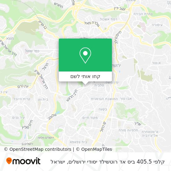 מפת קלפי 405.5 ביס אד רוטשילד יסודי ירושלים