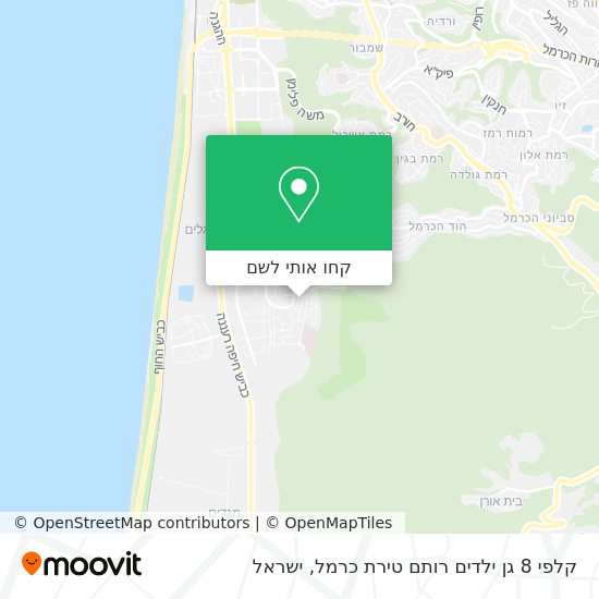 מפת קלפי 8 גן ילדים רותם טירת כרמל