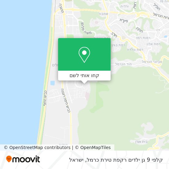 מפת קלפי 9 גן ילדים רקפת טירת כרמל