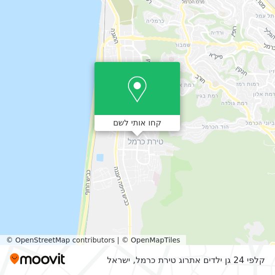 מפת קלפי 24 גן ילדים אתרוג טירת כרמל