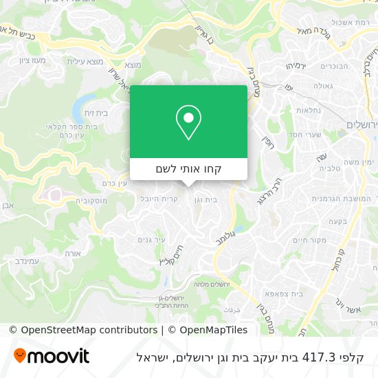 מפת קלפי 417.3 בית יעקב בית וגן ירושלים