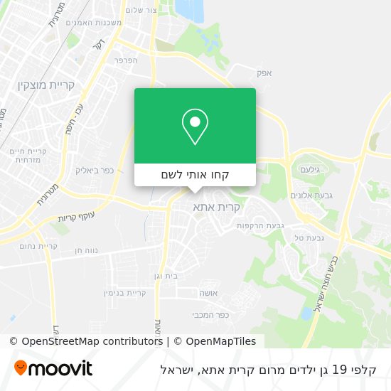 מפת קלפי 19 גן ילדים מרום קרית אתא