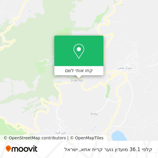 מפת קלפי 36.1 מועדון נוער קרית אתא