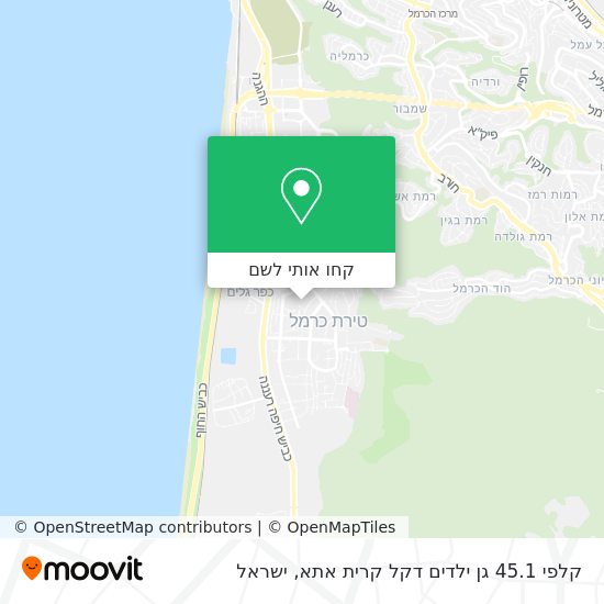 מפת קלפי 45.1 גן ילדים דקל קרית אתא