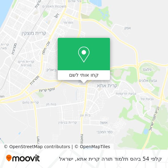 מפת קלפי 54 ביהס תלמוד תורה קרית אתא