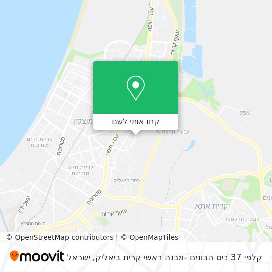 מפת קלפי 37 ביס הבונים -מבנה ראשי קרית ביאליק