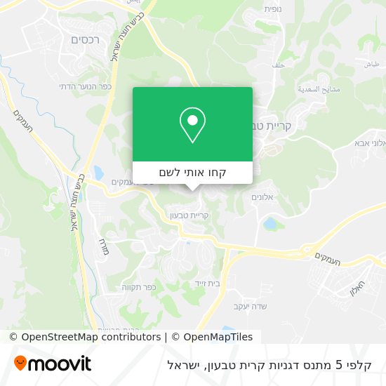 מפת קלפי 5 מתנס דגניות קרית טבעון