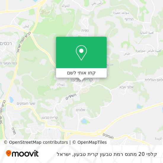 מפת קלפי 20 מתנס רמת טבעון קרית טבעון