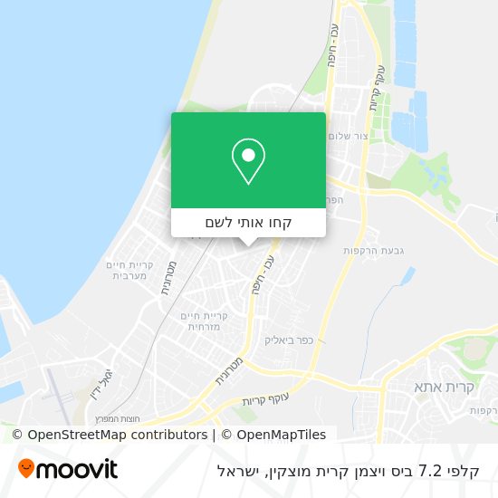 מפת קלפי 7.2 ביס ויצמן קרית מוצקין