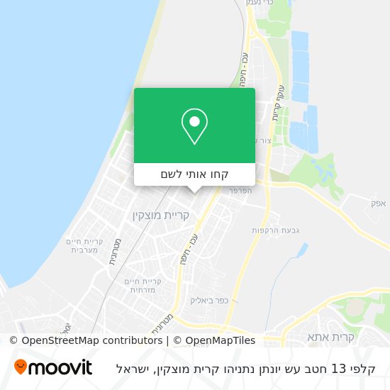 מפת קלפי 13 חטב עש יונתן נתניהו קרית מוצקין