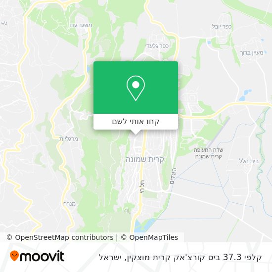 מפת קלפי 37.3 ביס קורצ'אק קרית מוצקין